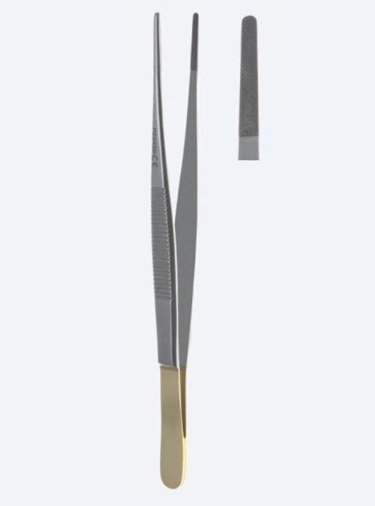 Пінцети, "Oehler", "Power TC", для шовного матеріалу, прямі, кінчик 2,0 мм, довжина 160 мм, 6 1/4". Бренд - Asanus Medizintechnik Gmb, Німеччина